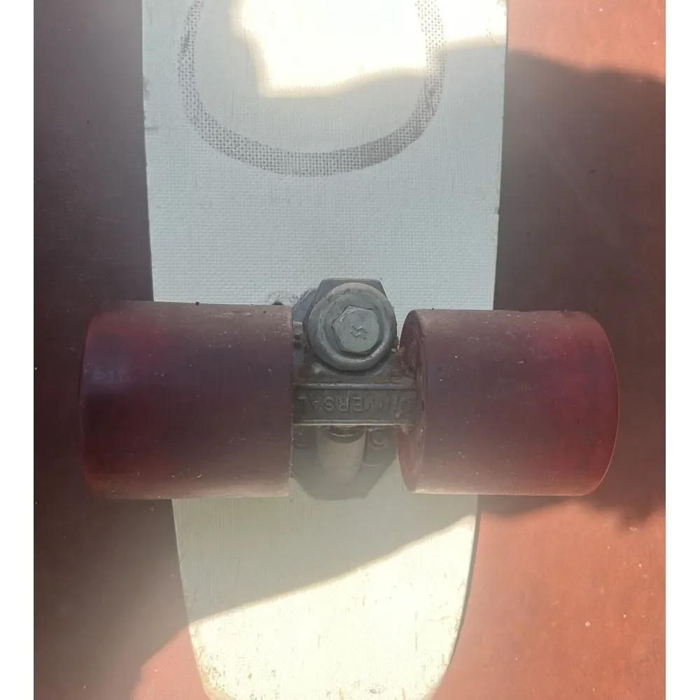 VTG Justen Fiberglass Skateboard Red White‎ 70s Sidewalk Surfboard